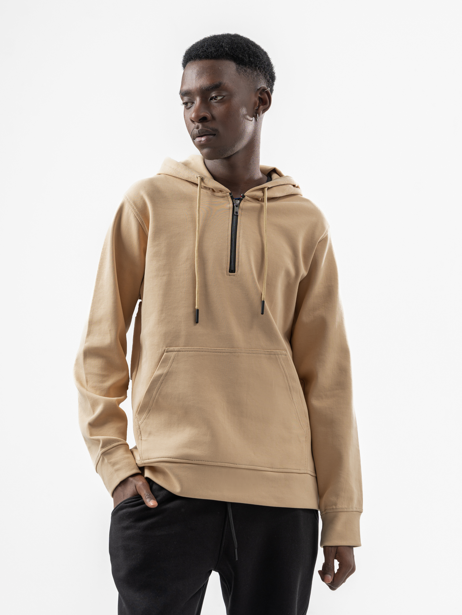 Beige Half-Zip Sweatshirt