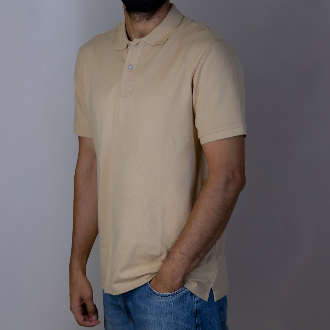 Beige Polo T-Shirt