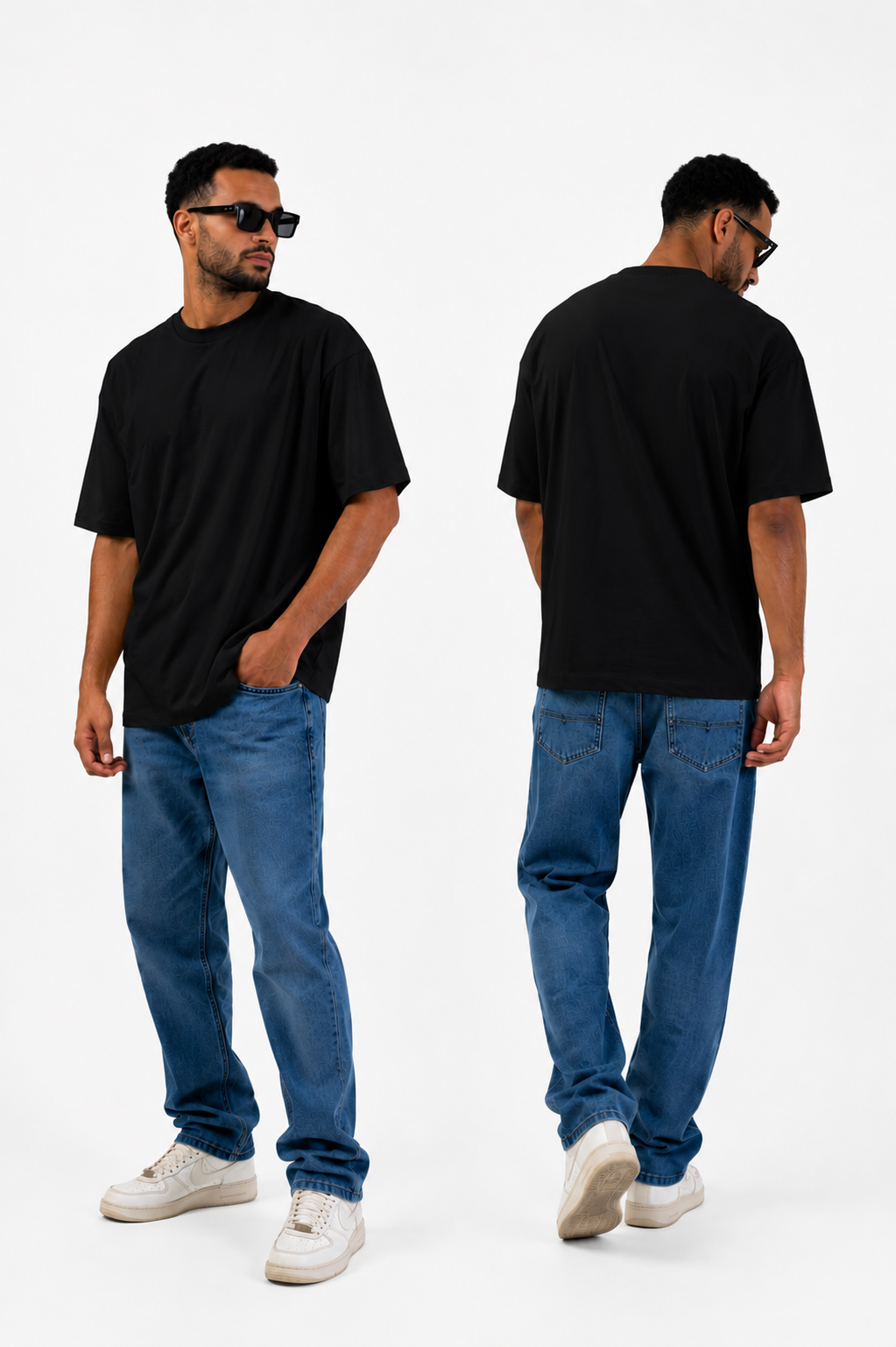 Basic Black Over size T-shirt