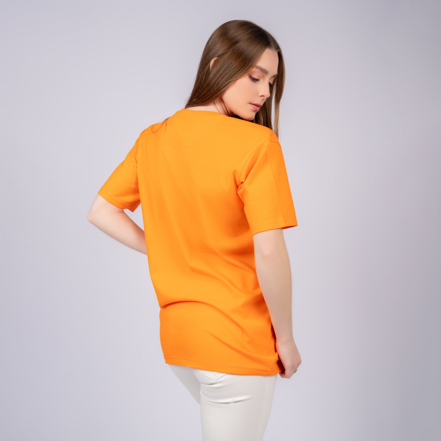 Orange Woman Short Sleeve T-Shirt