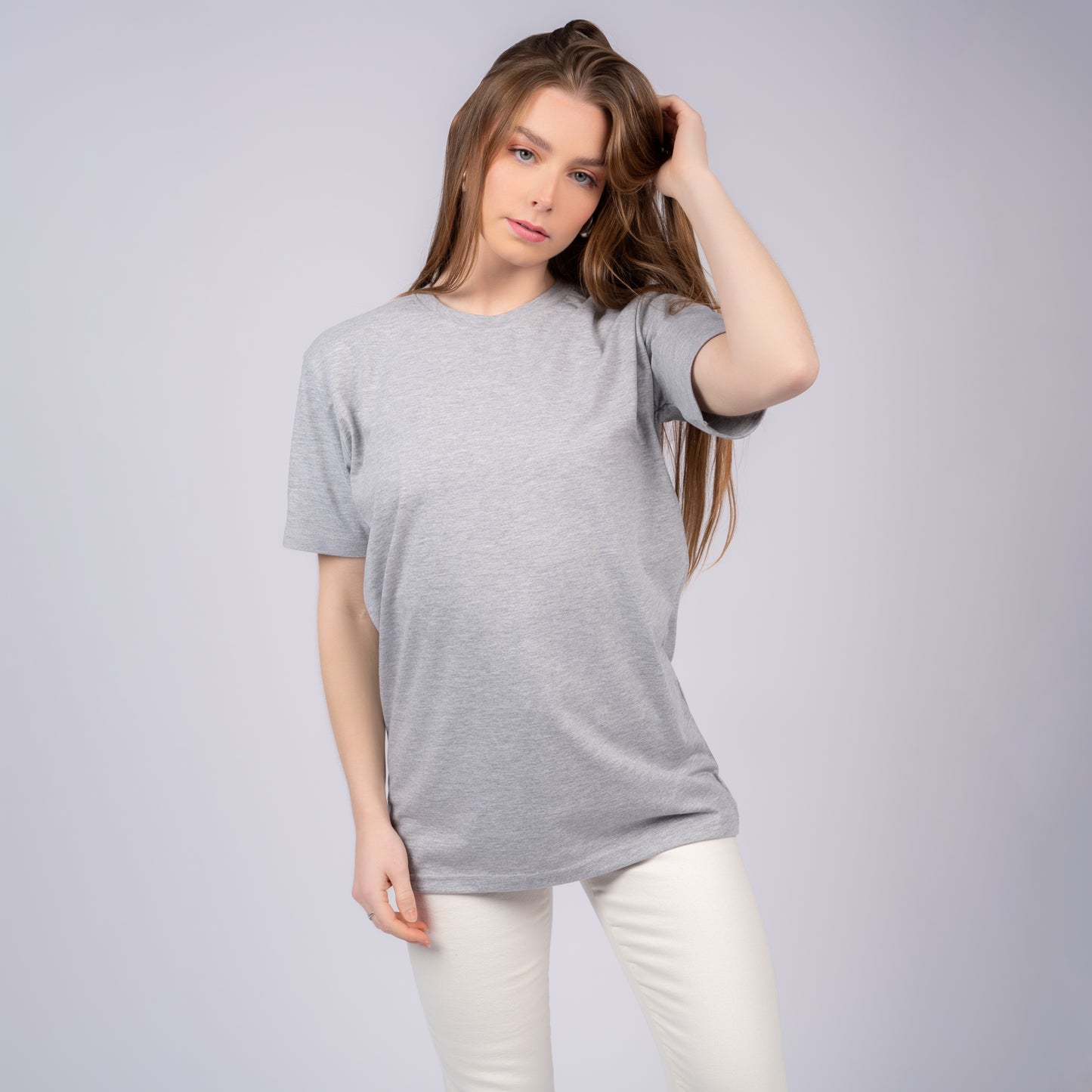 Light Gray Women Short Sleeve T-Shirt