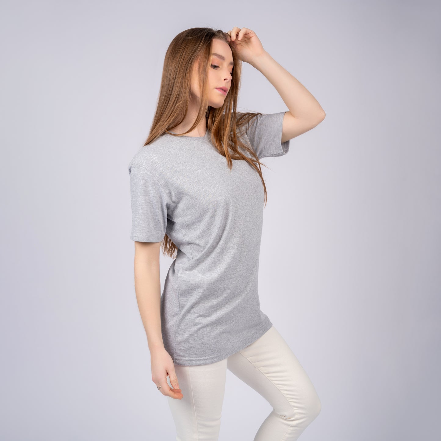 Light Gray Women Short Sleeve T-Shirt