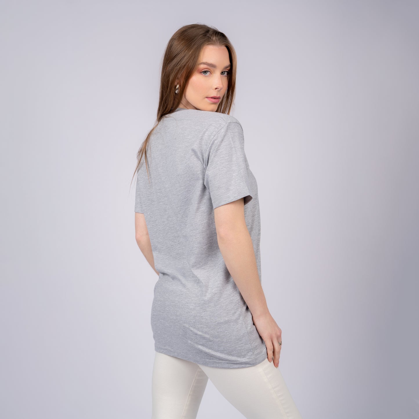 Light Gray Women Short Sleeve T-Shirt