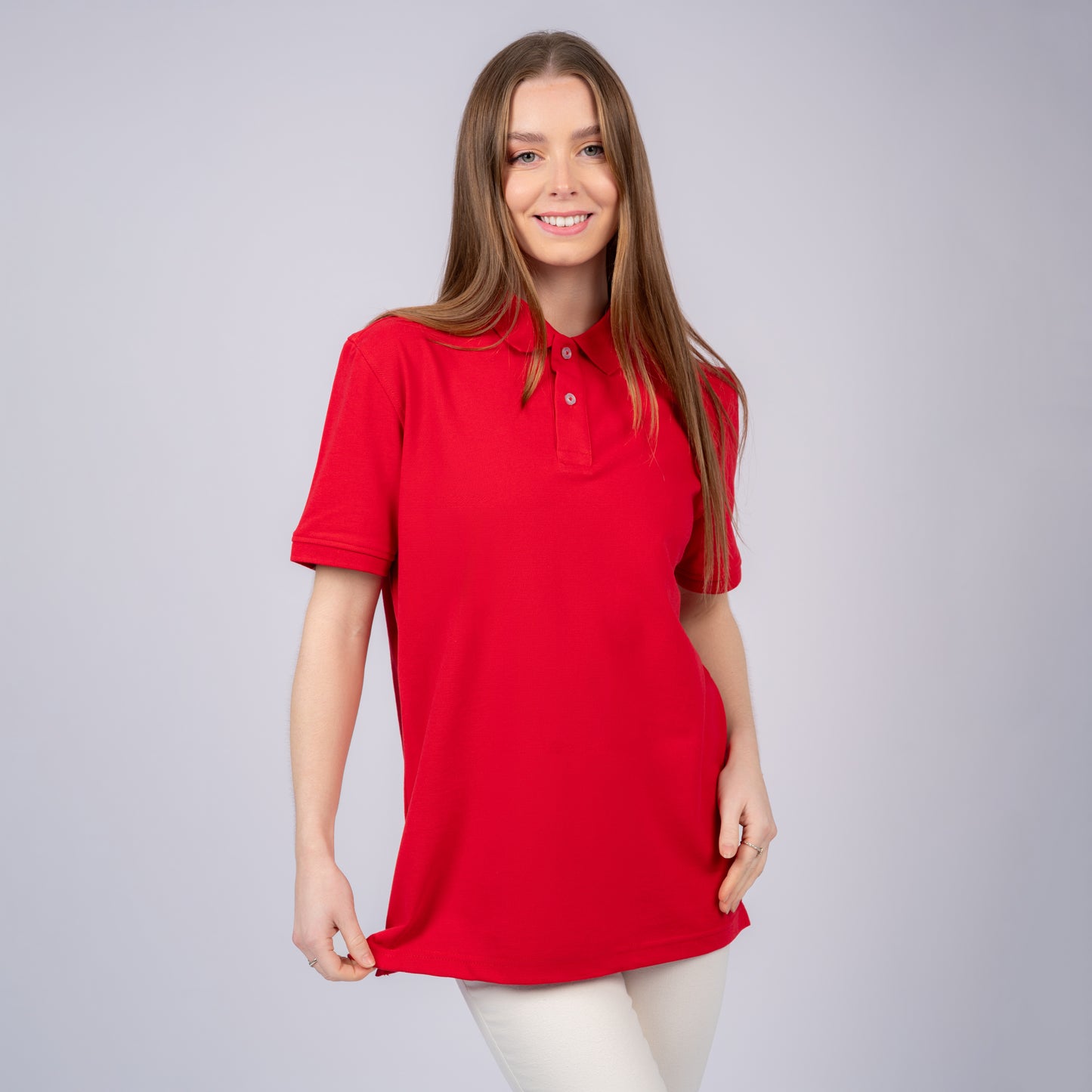 Red Women Polo T-Shirt