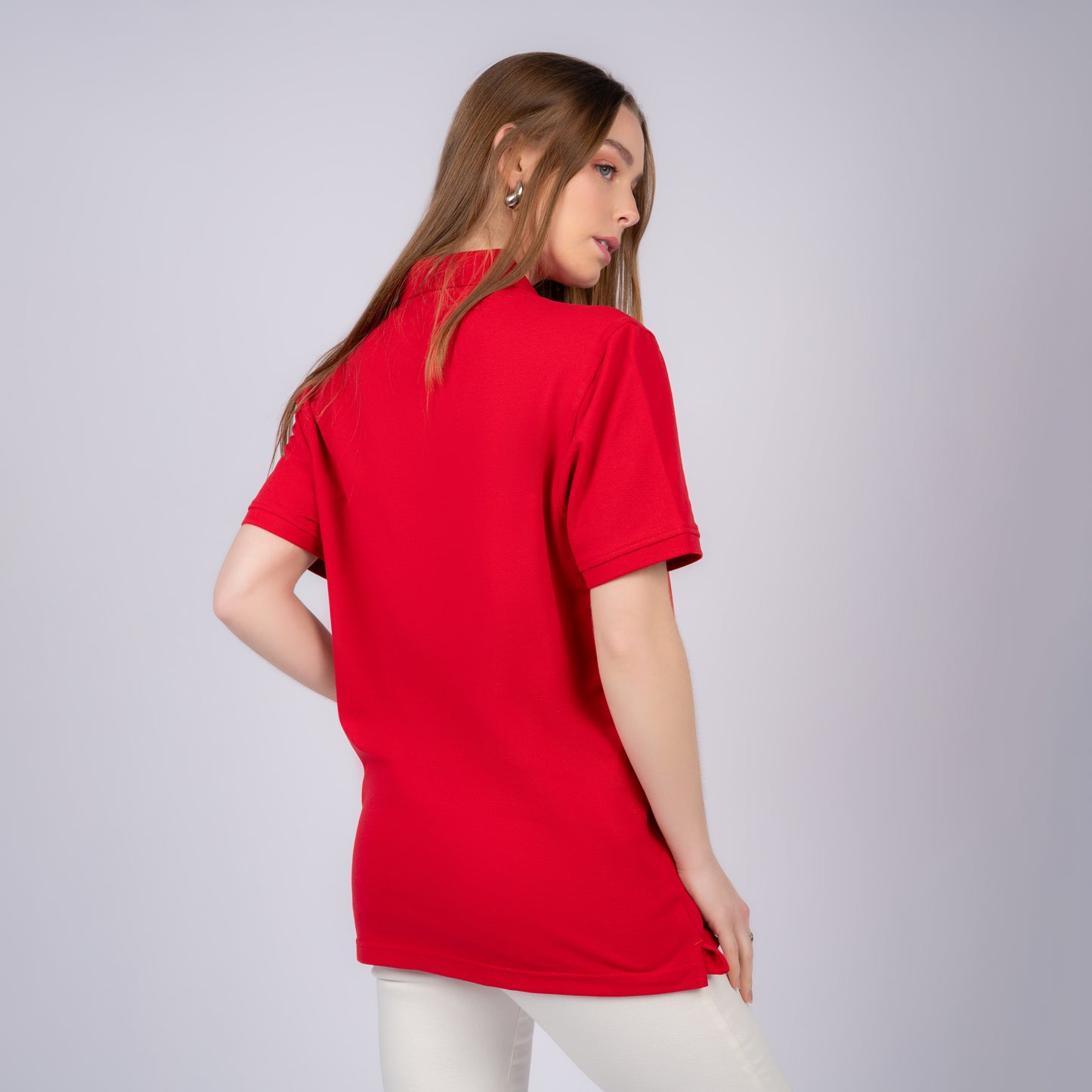 Red Women Polo T-Shirt