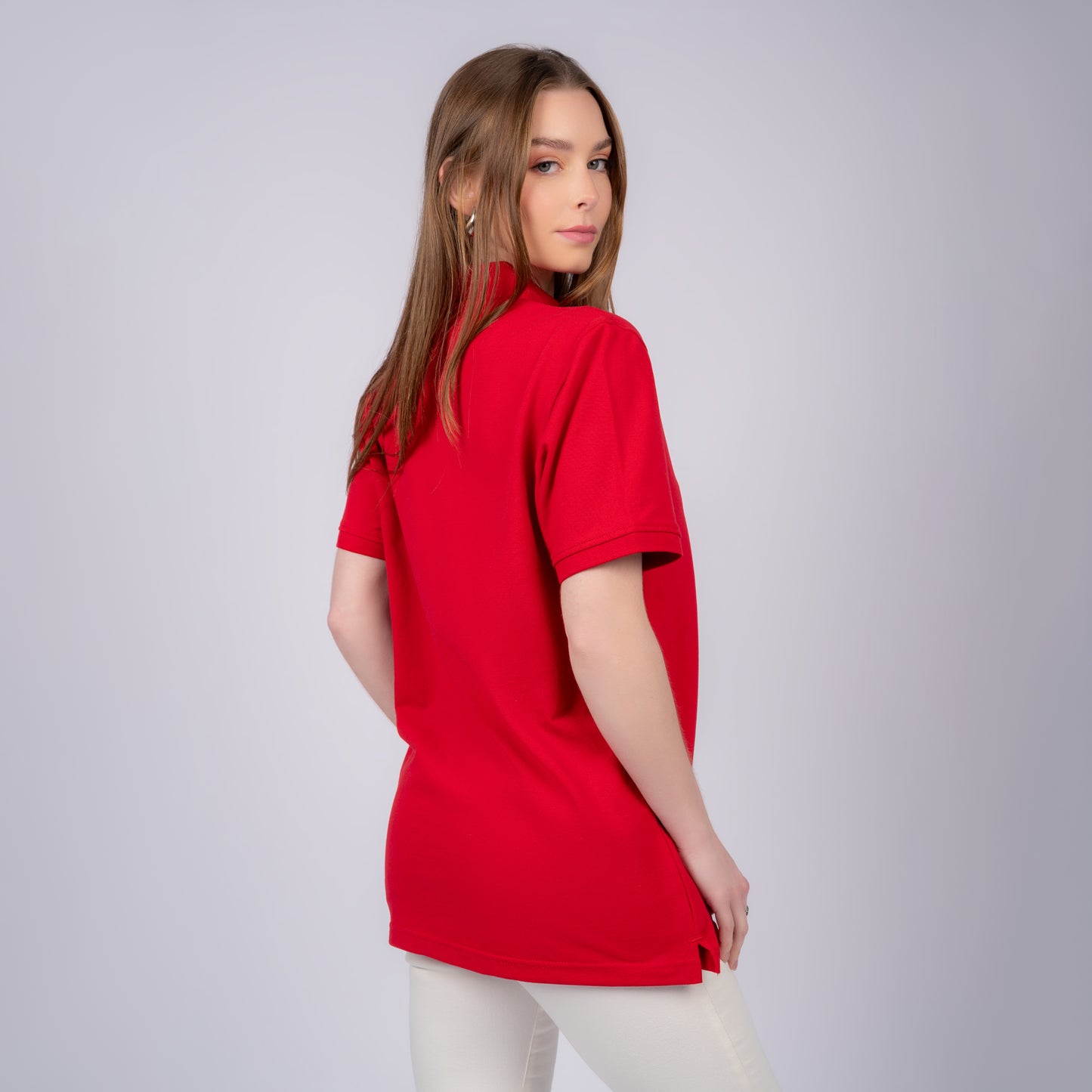 Red Women Polo T-Shirt