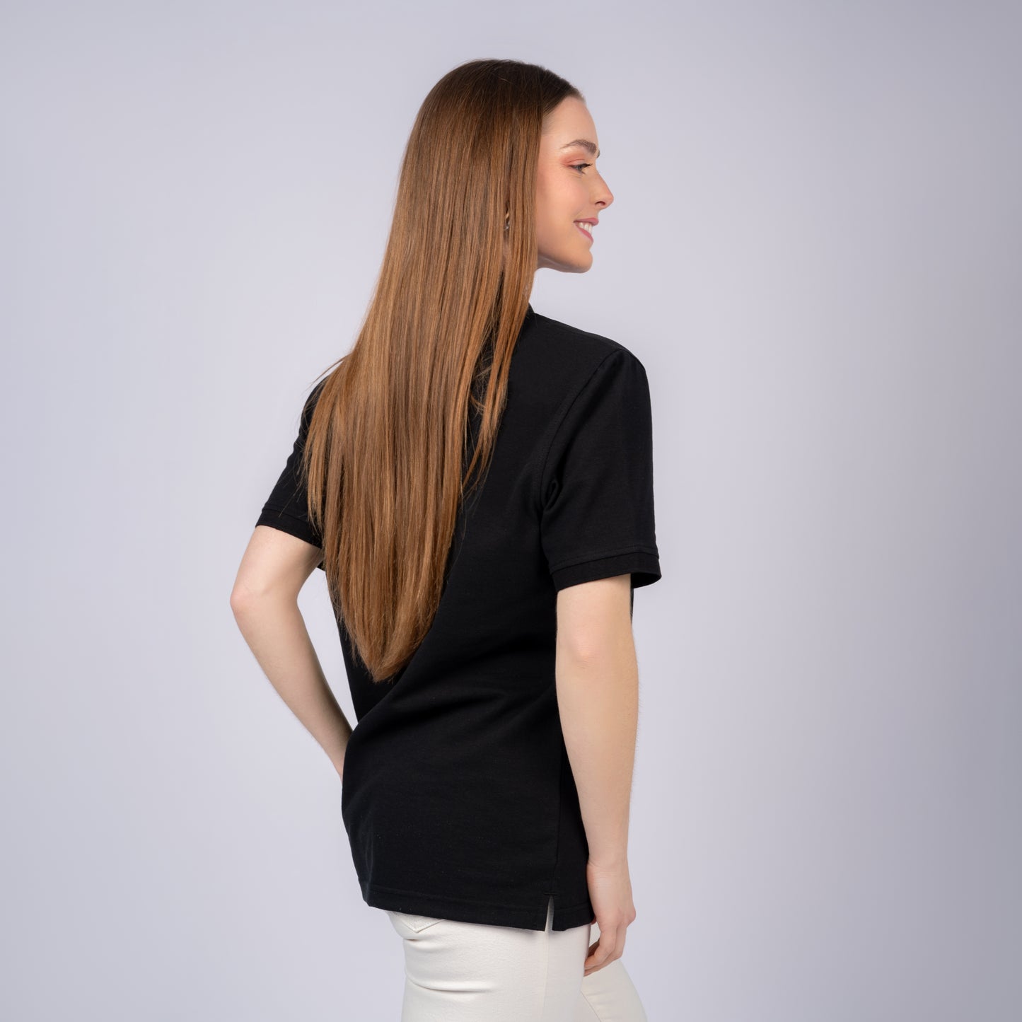 Black Women Polo T-Shirt