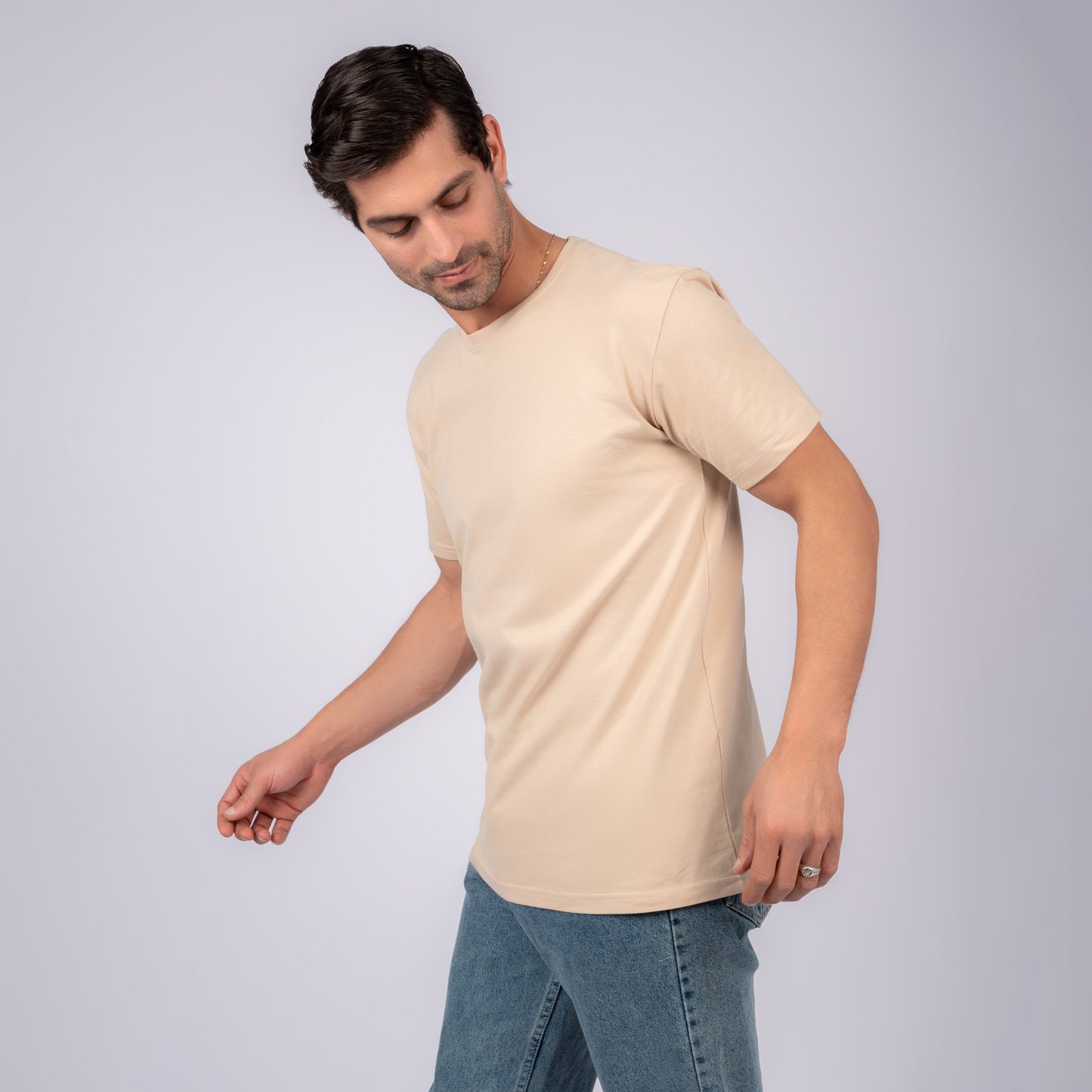 Beige Short Sleeve T-Shirt