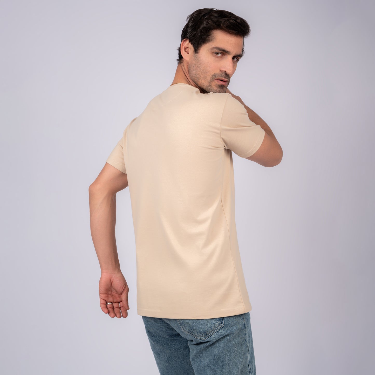 Beige Short Sleeve T-Shirt