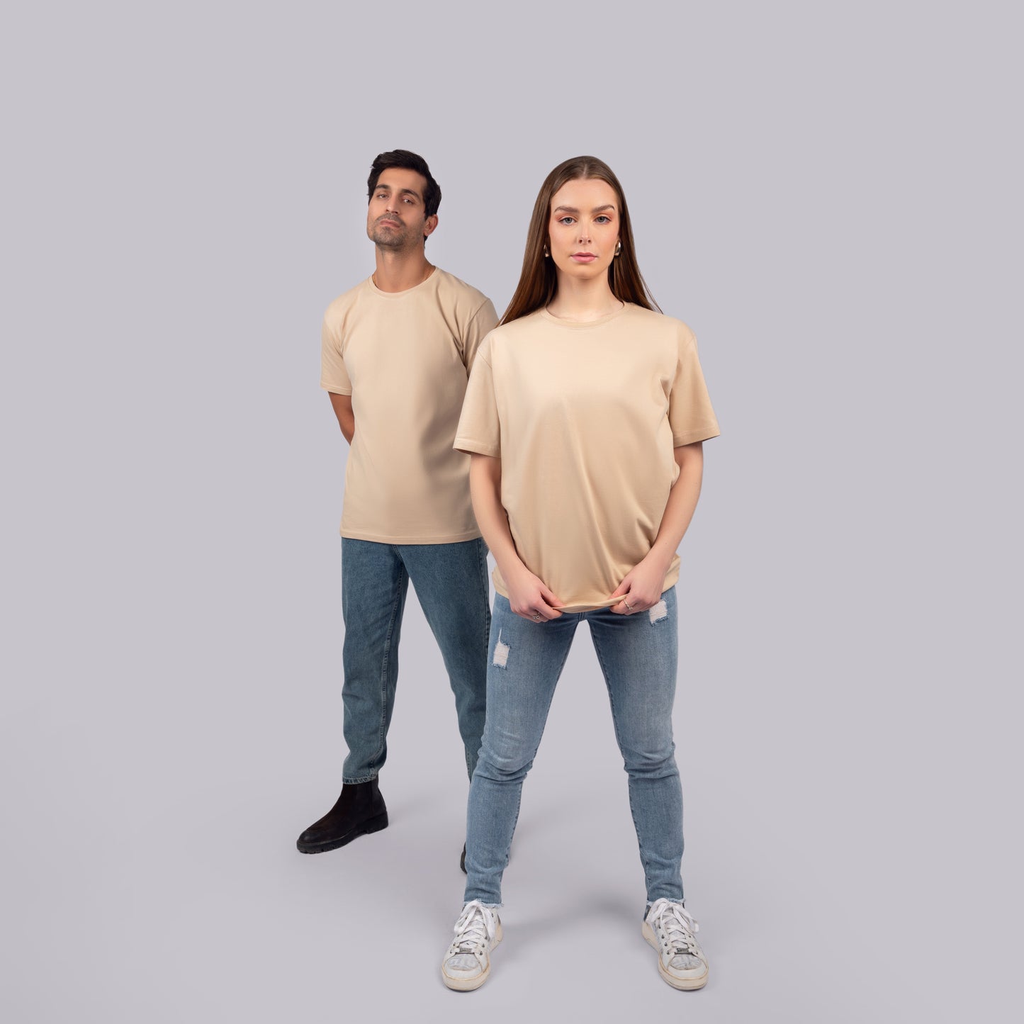 Beige Short Sleeve T-Shirt