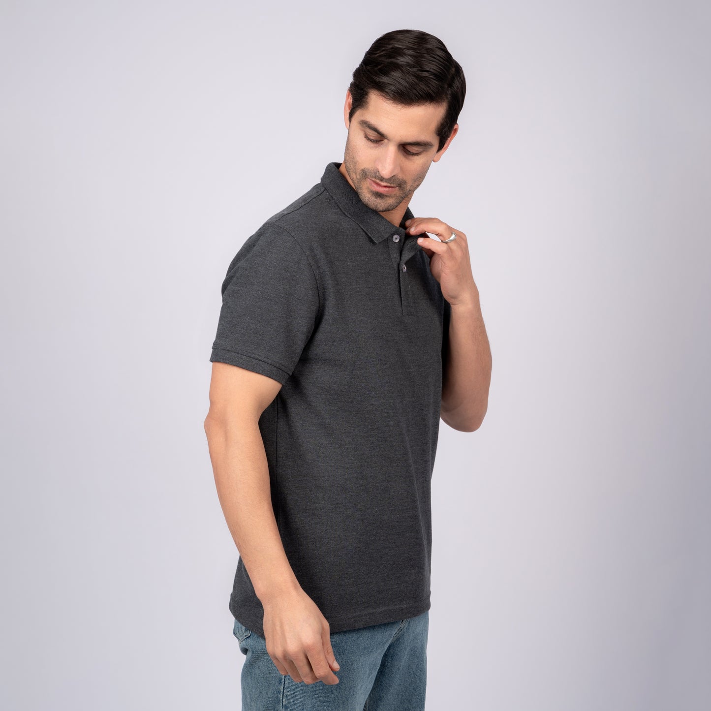 Dark Gray Polo T-Shirt