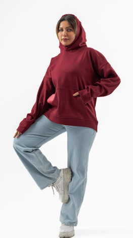 Burgandy Over-Size hoodie