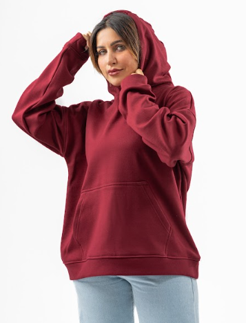 Burgandy Over-Size hoodie