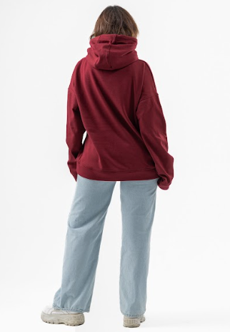 Burgandy Over-Size hoodie