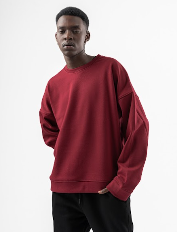 Burgandy Round Hoodie