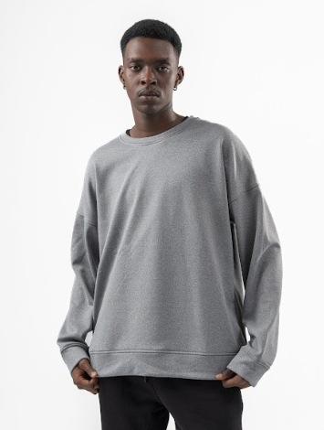 Gray Round Hoodie