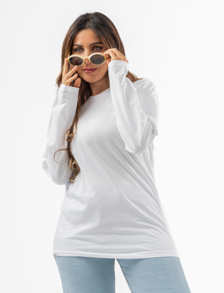 White Cotton Undershirt with Sleeve