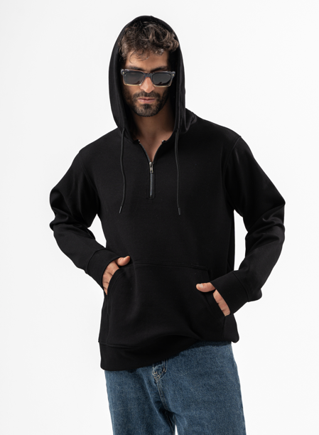 Black Half-Zip Sweatshirt