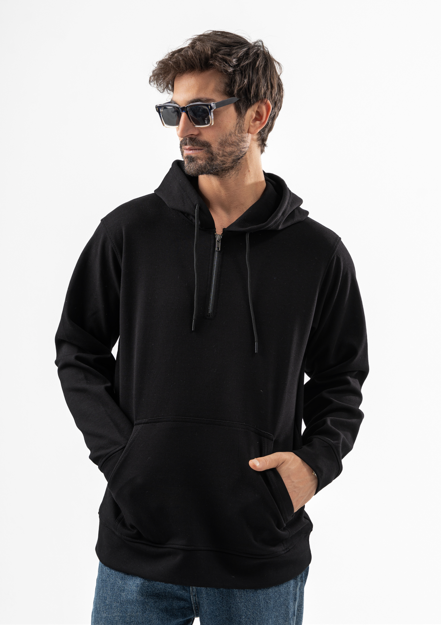 Black Half-Zip Sweatshirt