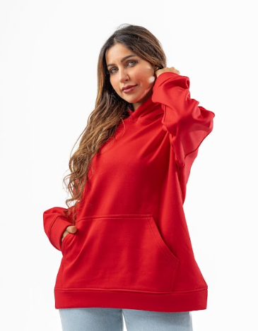 Red Over-Size hoodie