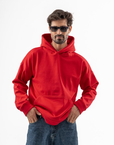 Red Over-Size hoodie