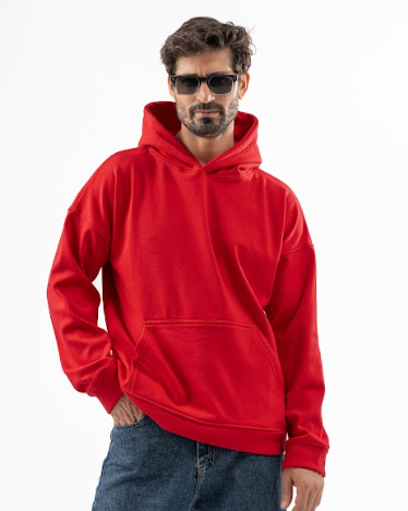 Red Over-Size hoodie