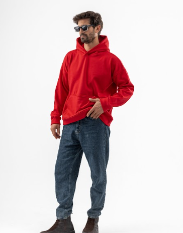 Red Over-Size hoodie