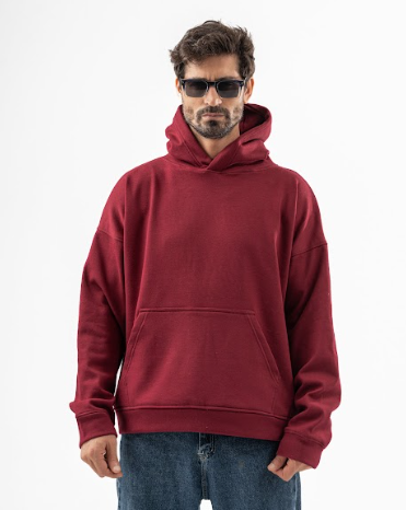 Burgandy Over-Size hoodie