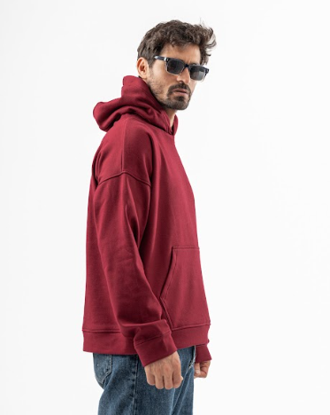 Burgandy Over-Size hoodie