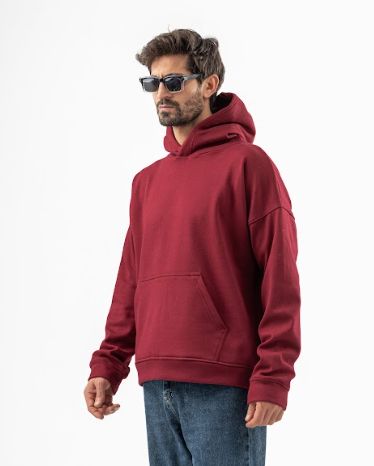 Burgandy Over-Size hoodie