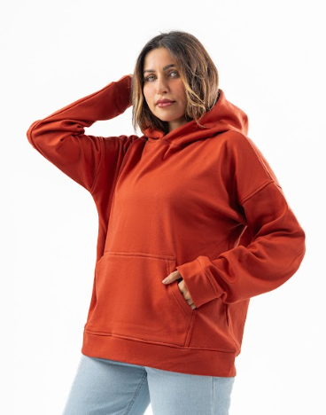 Orange Over-Size hoodie