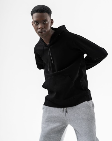 Black Half-Zip Sweatshirt