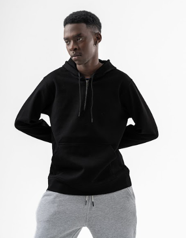 Black Half-Zip Sweatshirt